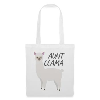 Correspondance famille Lama Cadeau Tante Lama pour tante pour tante - Sac en tissu - blanc - Devant