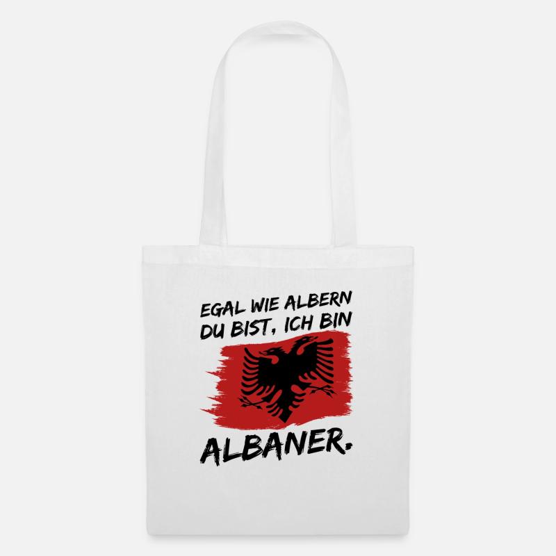 Albanien - Stoffbeutel - Weiß