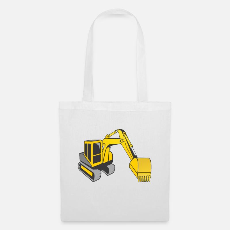 Bagger - Stoffbeutel - Weiß