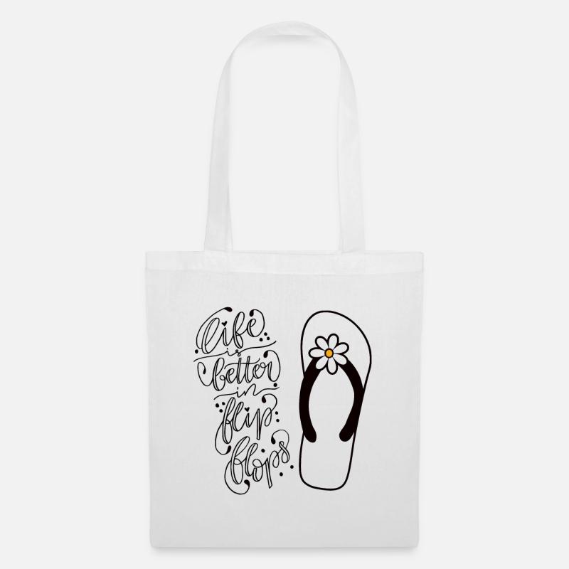 Flip flops - Tote Bag - white