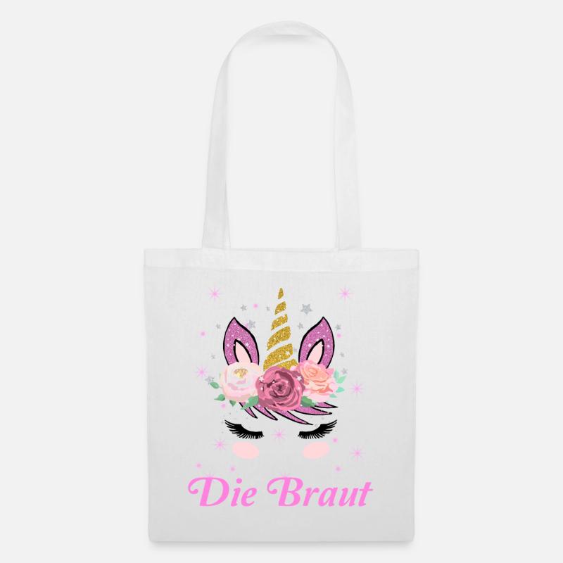 Damen JGA Geschenk Junggesellenabschied Die Braut - Stoffbeutel - Weiß