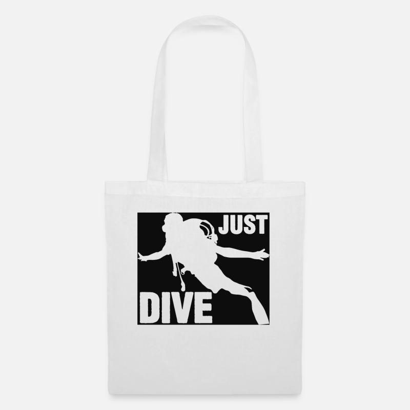 Just Dive Diver - Stoffbeutel - Weiß