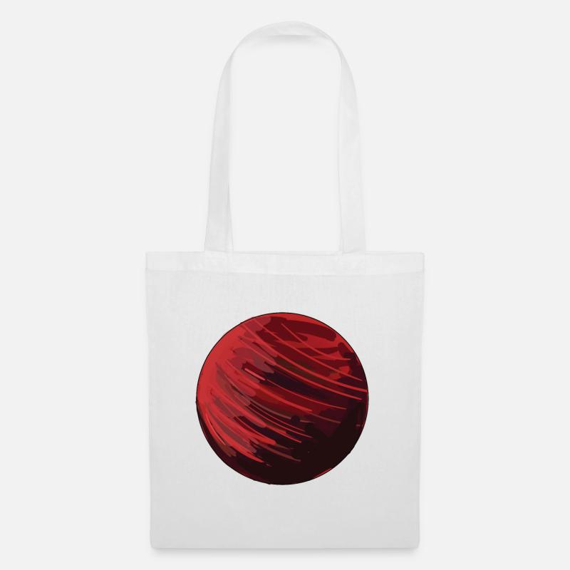 Circle Red Circle Symobl Shapes Planet - Tote Bag - white