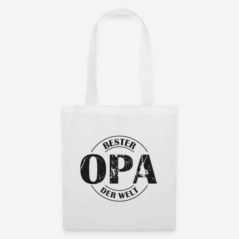 Bester Opa der Welt - Stoffbeutel - Weiß