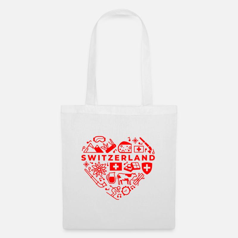 Schweiz - Stoffbeutel - Weiß