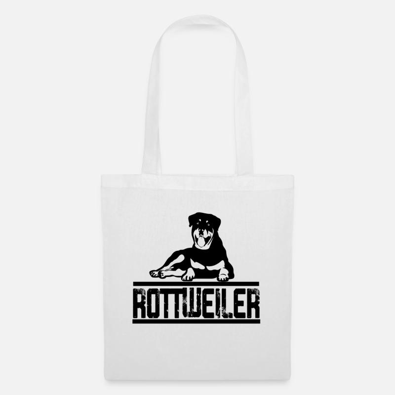 Rottweiler - Stoffbeutel - Weiß
