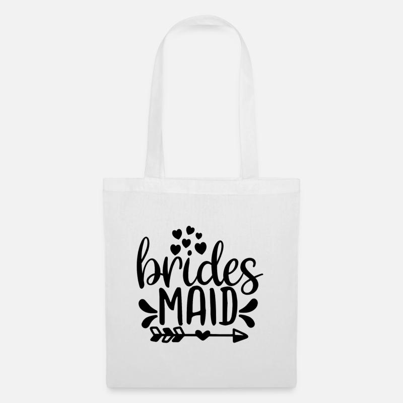Brides Maid - Hochzeit - Stoffbeutel - Weiß