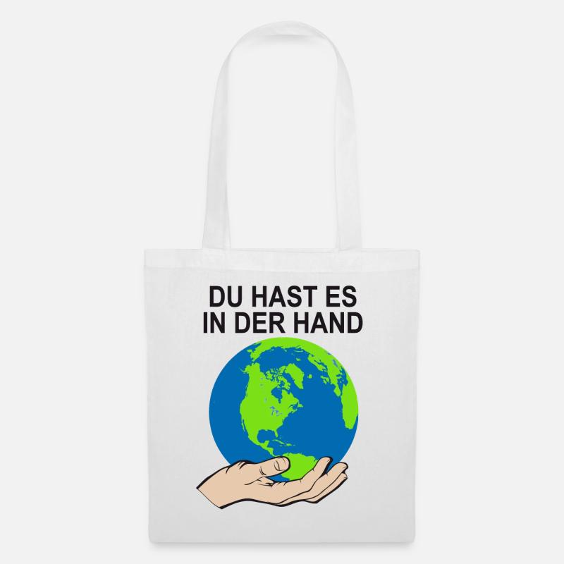 Klimaschutz Bewegung Klimawandel Spruch Klima - Stoffbeutel - Weiß