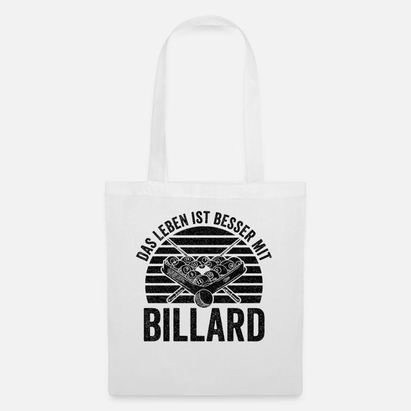 Billard Billards - Stoffbeutel - Weiß