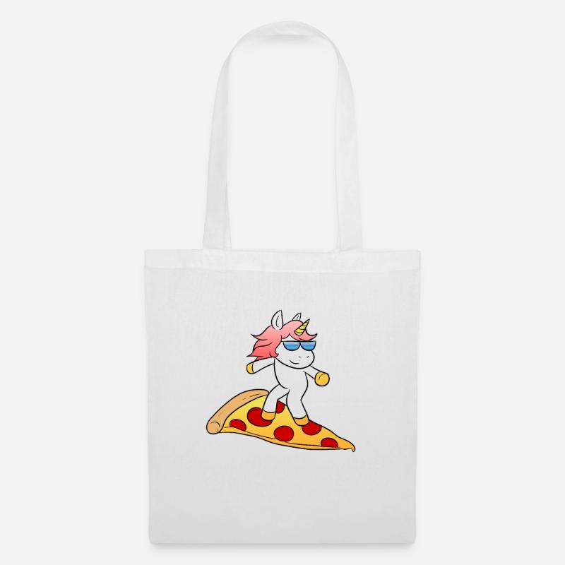 Pizza Unicorn - Stoffbeutel - Weiß
