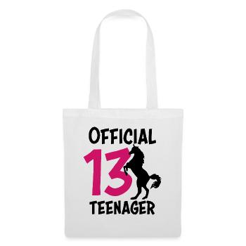 13th birthday 13 years teenager gift girl - Tote Bag - white - Front