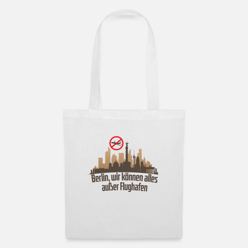 Berlin Skyline ohne Flughafen - Stoffbeutel - Weiß