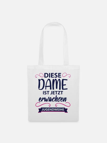 Jugendweihe Jugendfeier Geschenk Frauen Mädchen - Stoffbeutel - Weiß