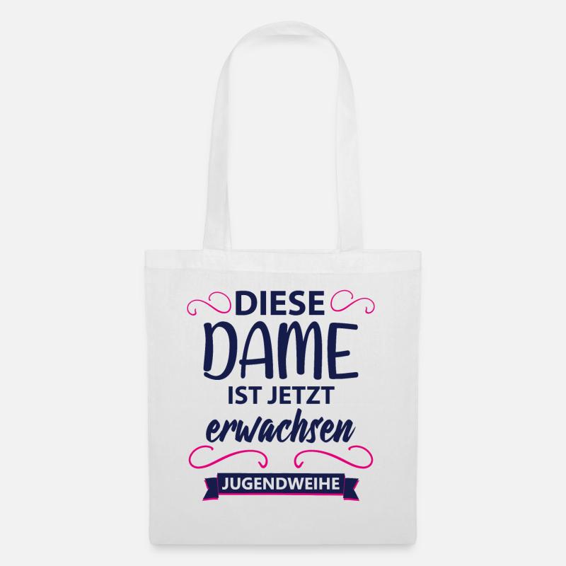 Jugendweihe Jugendfeier Geschenk Frauen Mädchen - Stoffbeutel - Weiß