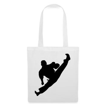 Jumpkick geri kick karate or teakwondo - Tote Bag - white - Front