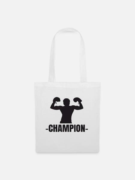 Boxen Champion - Stoffbeutel - Weiß