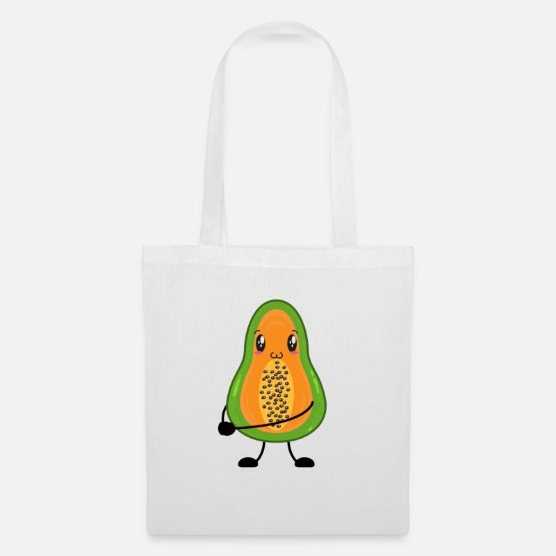Papaya - Stoffbeutel - Weiß