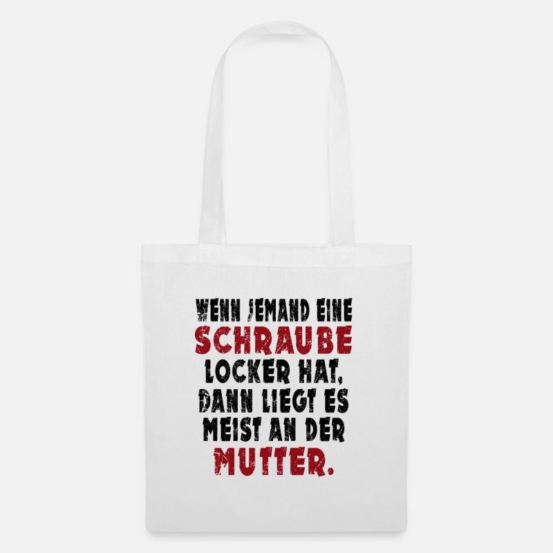 Schraube locker - Stoffbeutel - Weiß