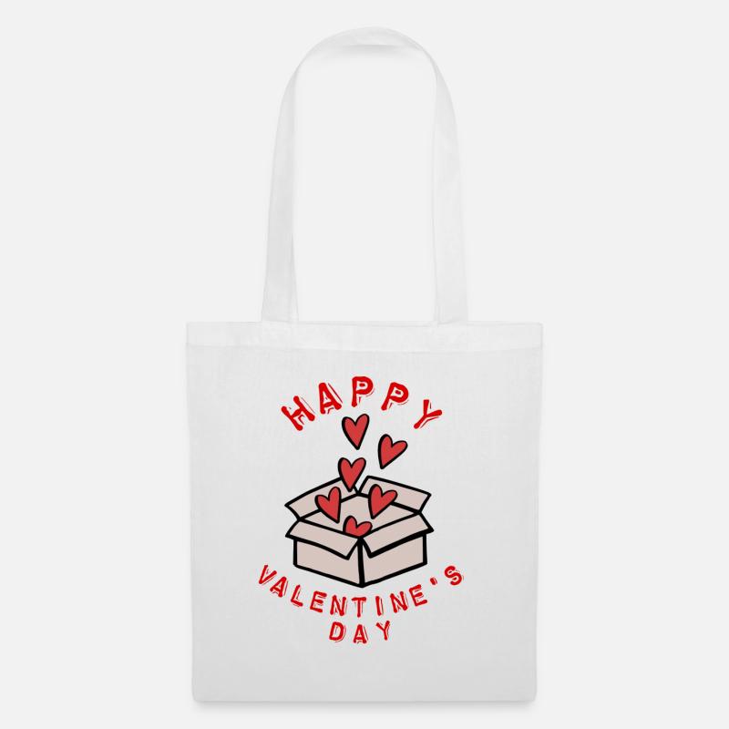 Valentinstag, Valentinstag, Valentinstag - Stoffbeutel - Weiß