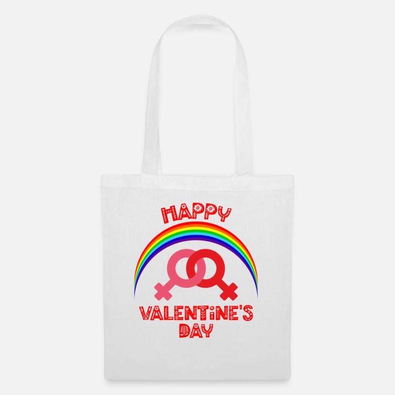 Valentinstag, Valentinstag, Valentinstag - Stoffbeutel - Weiß