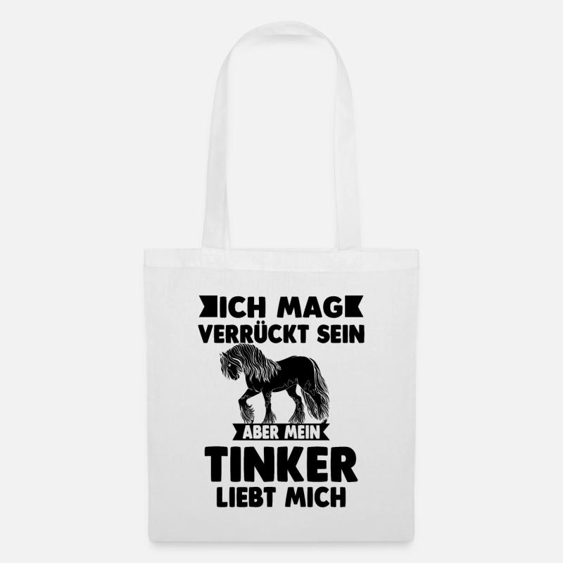 Tinker Pferde Reiten Pferdesport Reiten Geschenk - Stoffbeutel - Weiß