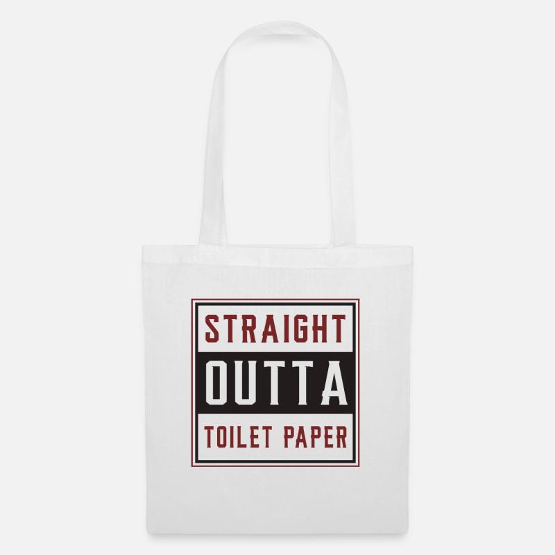 Klopapier Toilettenpapier Prepper Geschenk - Stoffbeutel - Weiß