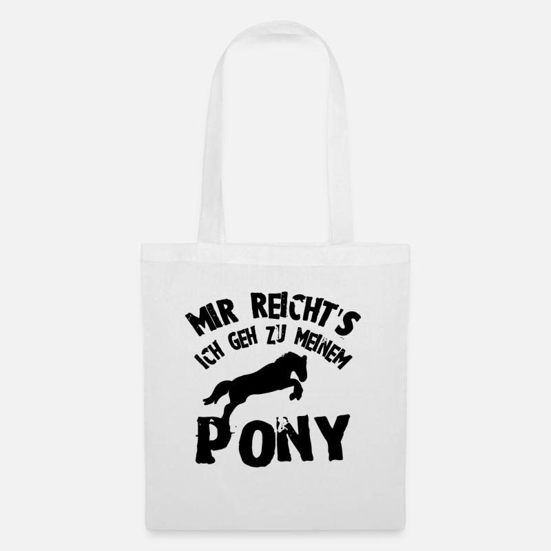 Pony reiten - Stoffbeutel - Weiß