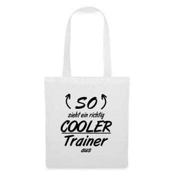Trainer - So sieht eine richtig coole Trainer aus - Stoffbeutel - Weiß - Vorne