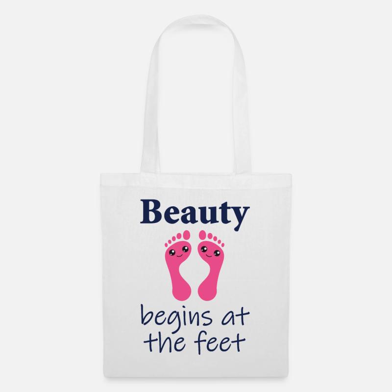 Fußpflege Pediküre Podologe Nagelstudio Geschenk - Stoffbeutel - Weiß