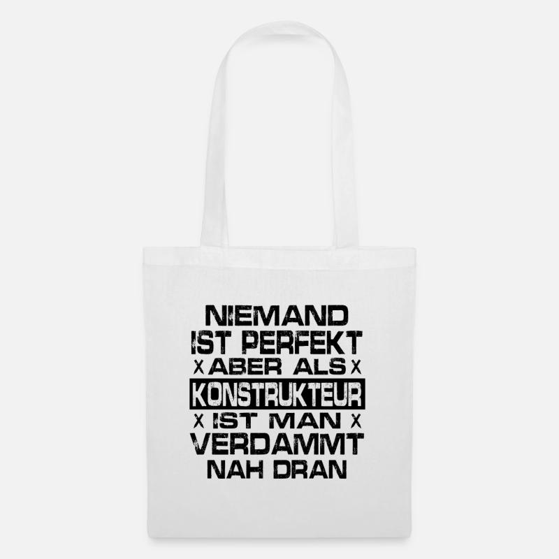 konstrukteur Spruch - Stoffbeutel - Weiß