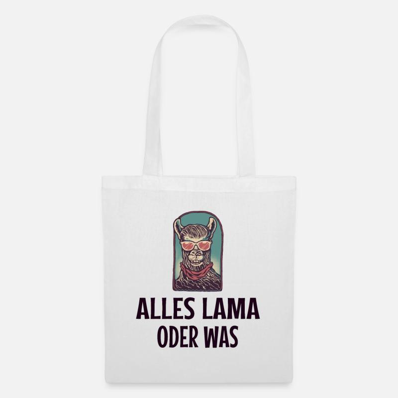 lustiger Lama Spruch - Stoffbeutel - Weiß