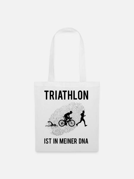 Triathlon Ausdauersport Mehrkampf Spruch Geschenk - Stoffbeutel - Weiß