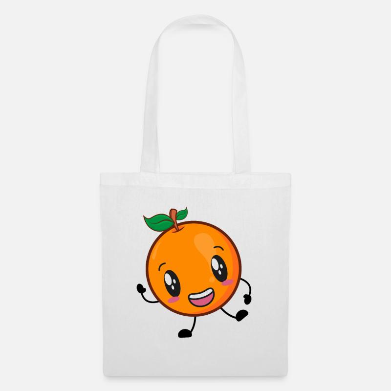 Orange - Stoffbeutel - Weiß