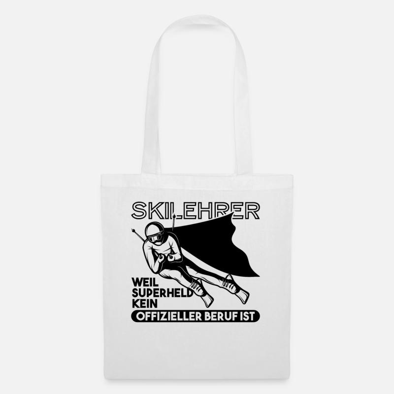 Geschenk Skilehrer - Stoffbeutel - Weiß