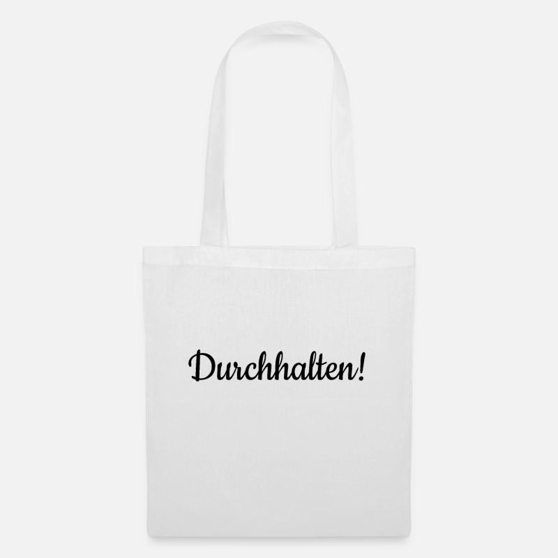 Corona durchhalten - Stoffbeutel - Weiß