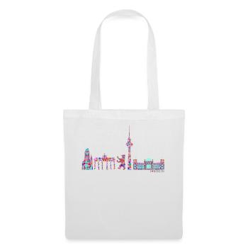 Berlin T-Shirt - Berlin Skyline Shirt - I Love - Tote Bag - white - Front