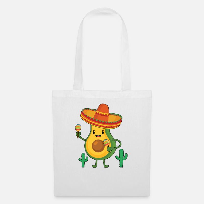 Cinco de Mayo Kawaii Avocado - Stoffbeutel - Weiß
