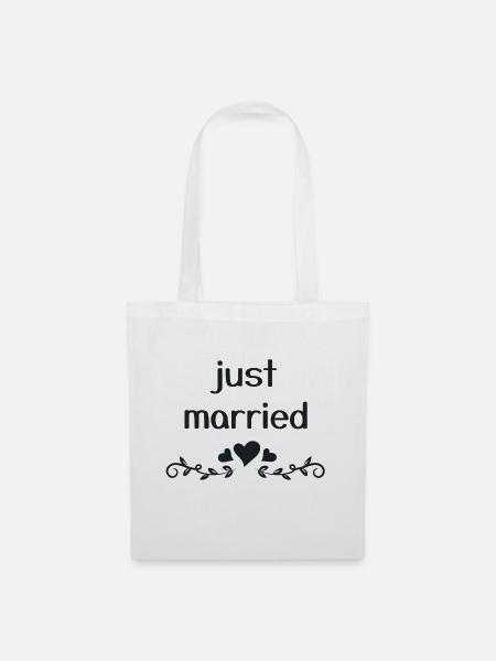 just married - Stoffbeutel - Weiß