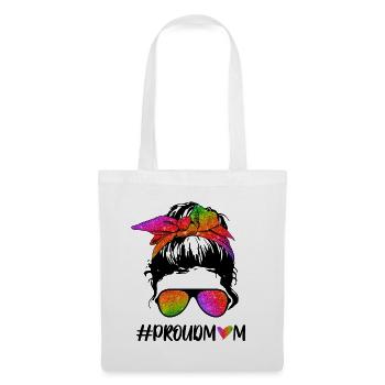 Proud Mom Hashtag - Stoffbeutel - Weiß - Vorne