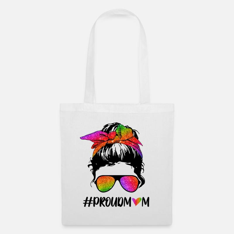 Proud Mom Hashtag - Tote Bag - white