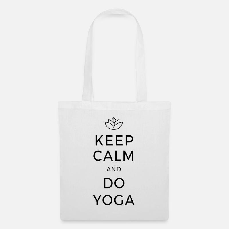 Keep Calm & Do Yoga Meditation Chakra Achtsamkeit - Stoffbeutel - Weiß