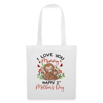 I Love You Mummy Happy 1st Mother’s Day Baby - Sac en tissu - blanc - Devant