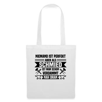 Niemand ist perfekt Schmied - Stoffbeutel - Weiß - Vorne