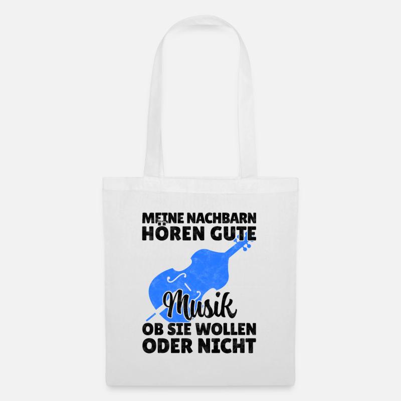 Cello gute Musik Violoncello Cellist Spruch - Stoffbeutel - Weiß