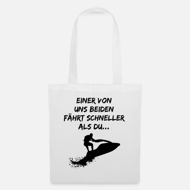 Jetskifahrer Jetski Jet Ski Cooler Spruch Geschenk - Stoffbeutel - Weiß