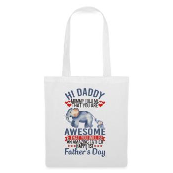 Salut papa, tu es génial, bonne fête des pères - Sac en tissu - blanc - Devant