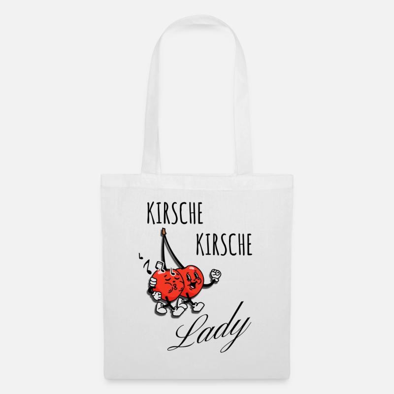 Kirsche Kirsche Lady - Stoffbeutel - Weiß