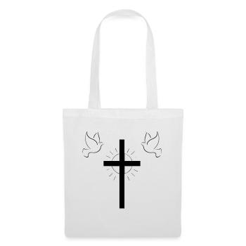 Kruzifix Jesus Kreuz Christentum - Stoffbeutel - Weiß - Vorne