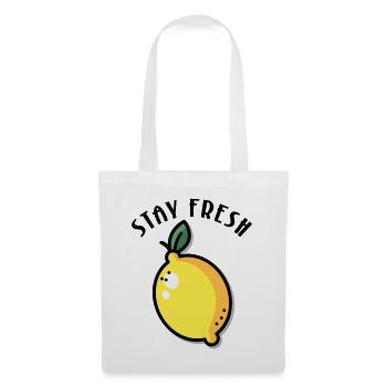 Stay Fresh citron fruit d’été - Sac en tissu - blanc - Devant