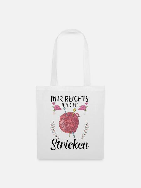 Stricken - Stoffbeutel - Weiß